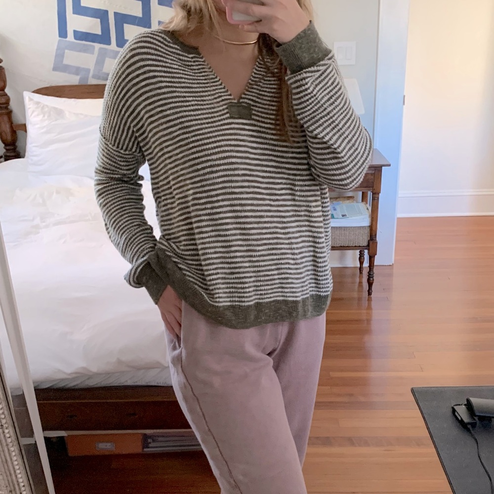 💋Striped Oversized Sweater Abercrombie and Fitch